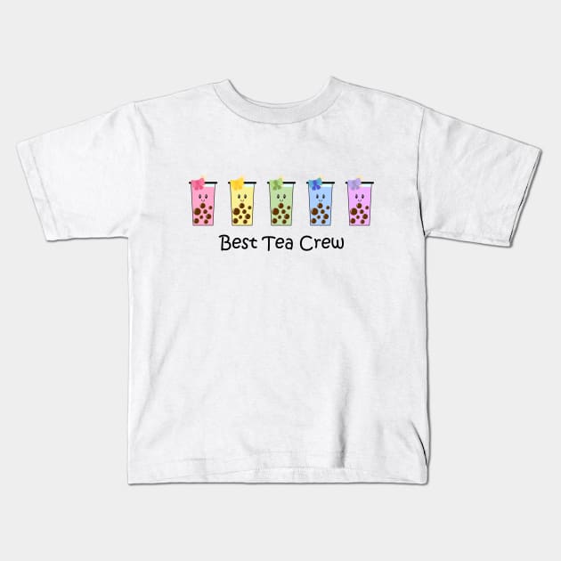 Best Tea Crew Funny Pun for Besties Kids T-Shirt by Kelly Gigi